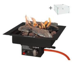 Cheminée de table | EasyFires | Inox en Noire | 30x30 cm