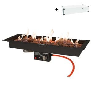 Cheminée de table | EasyFires | Inox en Noire | 26x76 cm