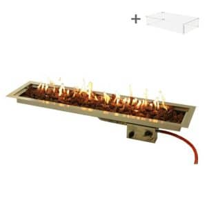 Brûleur encastrable 101x25 | Inox | Enjoyfires