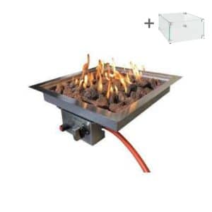 Brûleur encastrable 42 × 42 | Inox | Enjoyfires