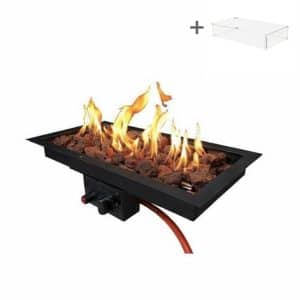 Brûleur encastrable 60×30 | Noir | Enjoyfires