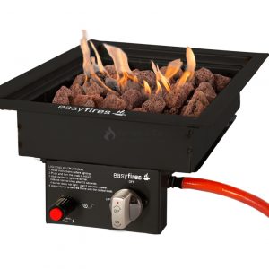 Cheminée de table | EasyFires | Inox en Noire | 30x30 cm