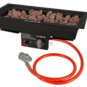 Cheminée de table | EasyFires | Inox en Noire | 25x50 cm