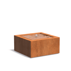 Table d’eau | Acier Corten | Hauteur 40 cm | 80 x 80 cm