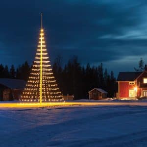 Sapin de Noël LED Montejaur pour mât de drapeau | 8 mètres