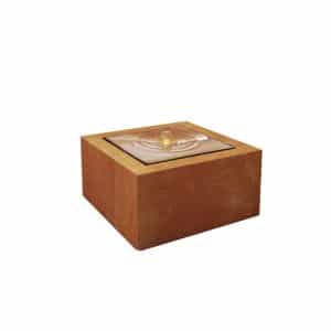 Enjoywater | Table d’eau en acier Corten | Hauteur 40 cm | 60 x 60 cm