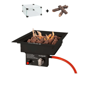 inbouwbrander vierkant 30x30 zwart