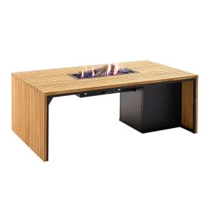 Cosi-fires | Cosibridge 140 | Noir / Teck | 140x80x50 cm