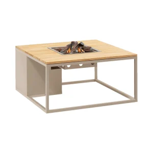 Cosi-fires | Cosiloft 100 | Beige sablé / Teck | 100x100x50 cm
