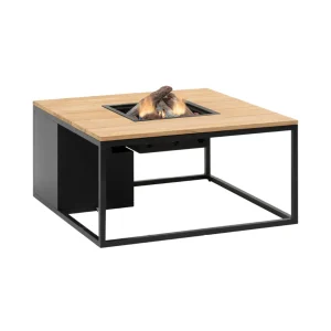 Cosi-fires | Cosiloft 100 | Noir / Teck | 100x100x50 cm