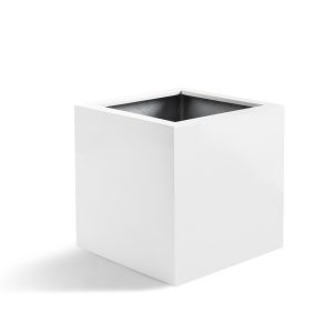 witte vierkante polyester plantenbak