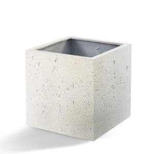 Grigio vierkante polyester plantenbak antiek wit