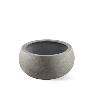 ronde polyester plantenbak met betonlook voor binnen en buiten