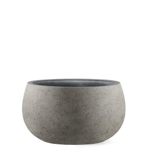 Polyester jardinière | Grigio Balloon Medium aspect béton | Dim. variées