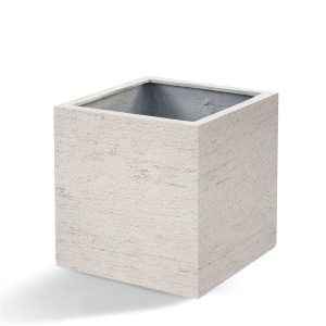 Polyester jardinière | Terreno Cube Sand | Dim. variées