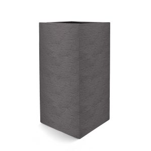 Jardinière haute en polyester | Terreno Cube High Ash Brown | Dim. variées